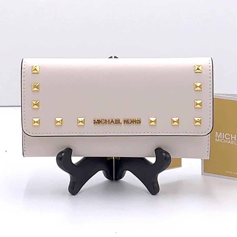 MICHAEL KORS JET SET TRAVEL 
LARGE TRIFOLD NON-LEATHER VEGAN 
WALLET
OPTIC WHITE - Picture 2 of 15